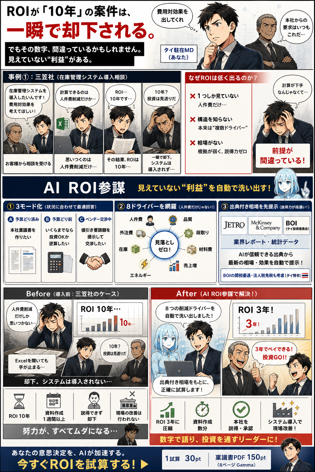 ROI算出 の漫画